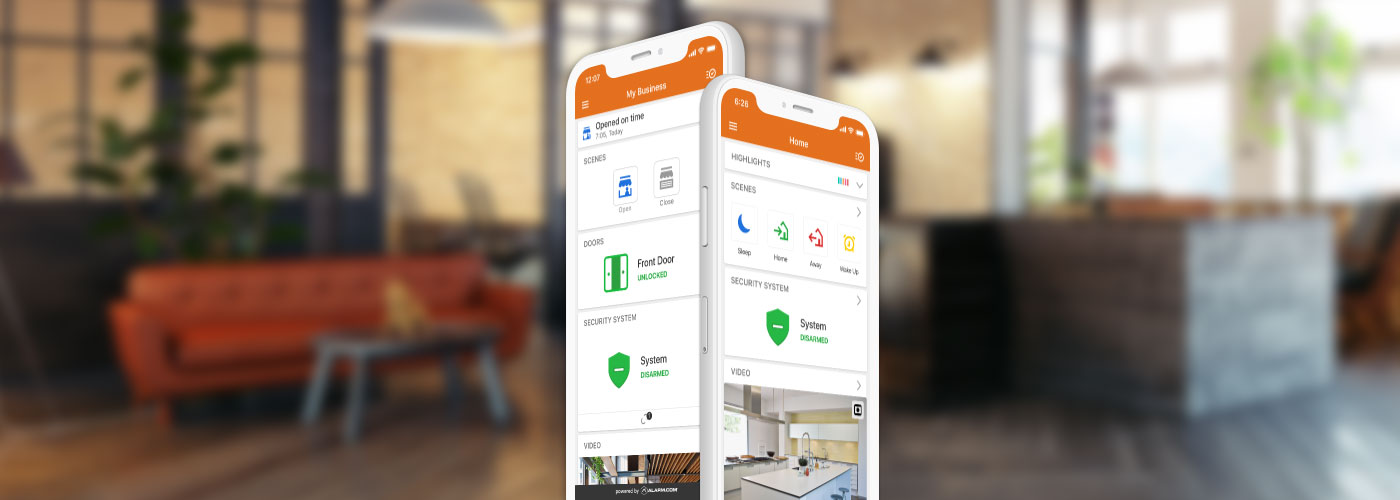 Smart alarm mobile app dashboard